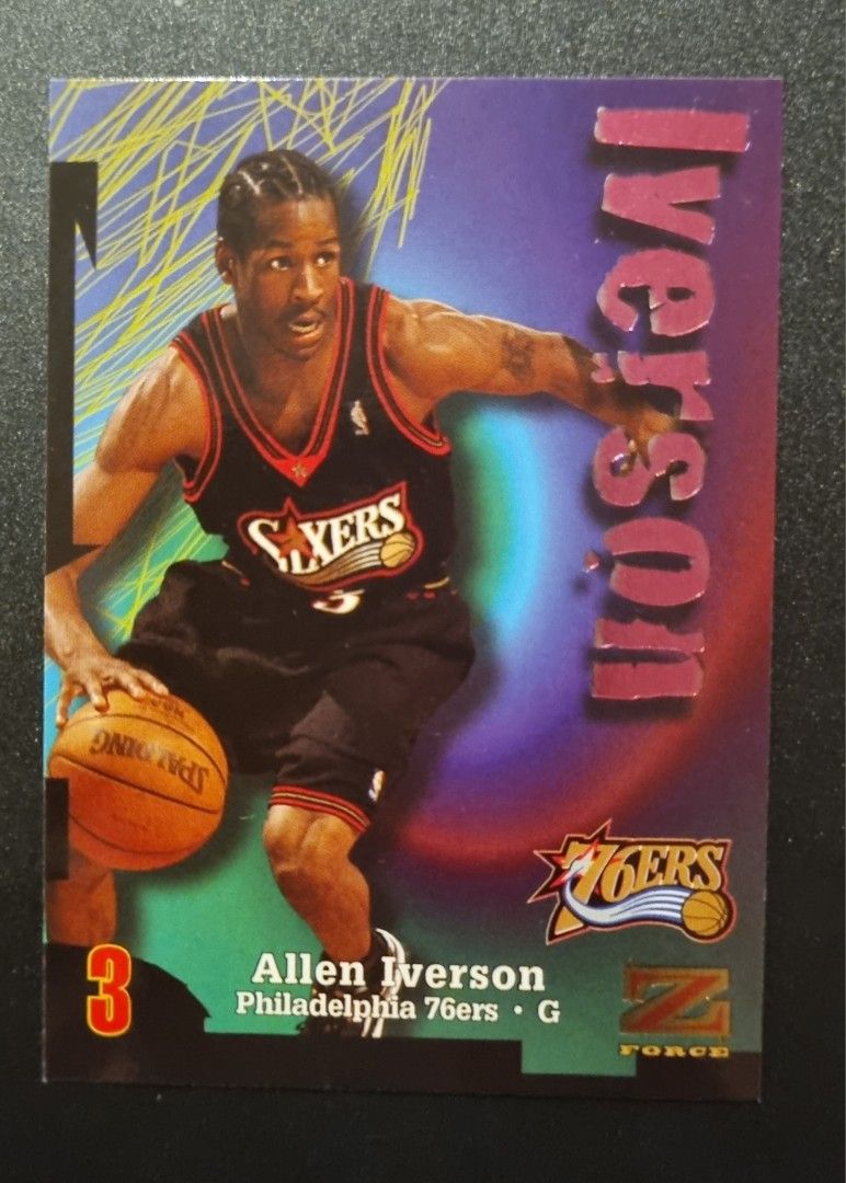Allen Iverson (Category: Raw Singles) located in Pasig City. Submitted by MaryandXaviersCorner (Listing ID 1463764506, Image 1). Description: Allen Iverson 1998 Z Force Card Actual pictures of the item posted Will be shipped in a toploader and bubblewrap Please check my other NBA cards listings..