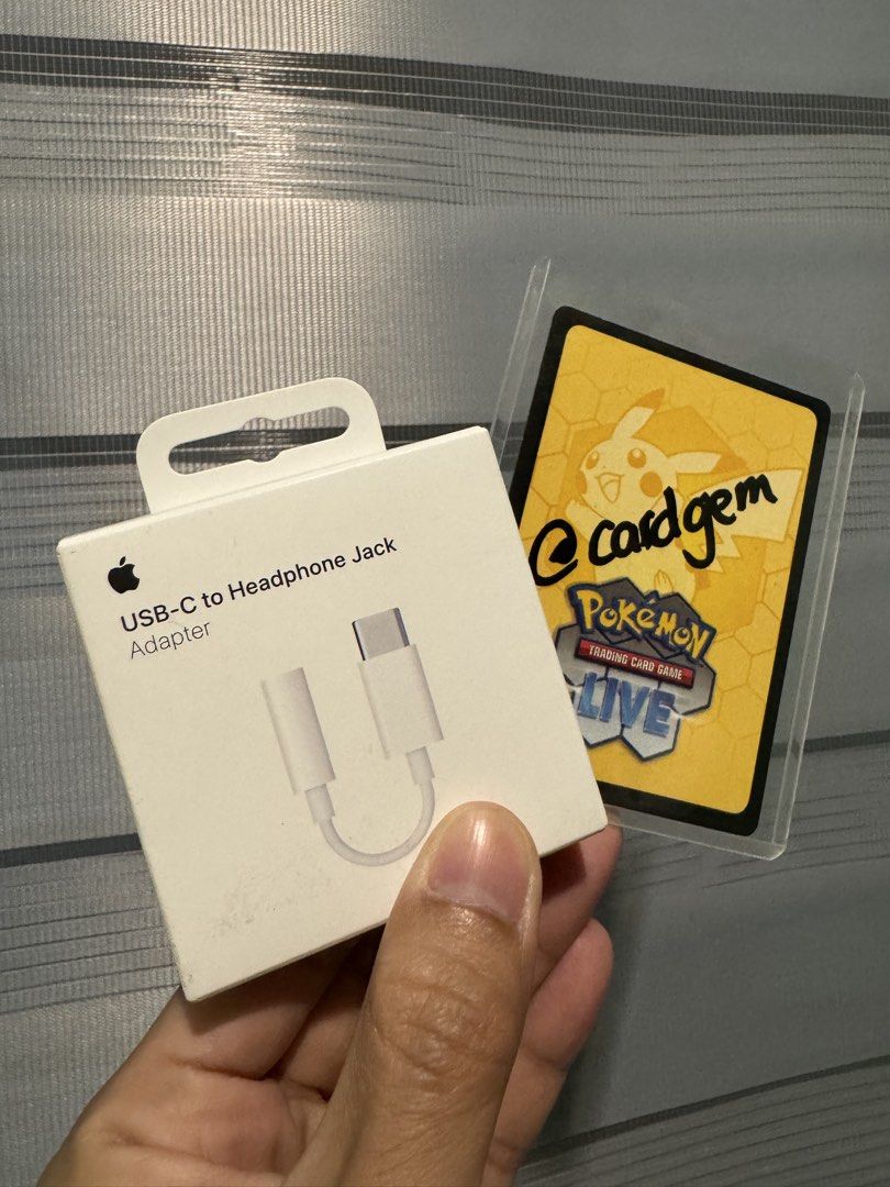 Apple USB-C to 3.5mm Headphone Jack Adapter (Category: Cables & Adaptors) located in Los Banos. Submitted by cardgem (Listing ID 1463862618, Image 1). Description: - Original Apple USB-C to Headphone Jack Adapter (opened once just to try it out) - Connect your 3.5mm headphones to your USB-C device - Original Price: ₱590.00 - RFS: Decided to buy a longer cable.
