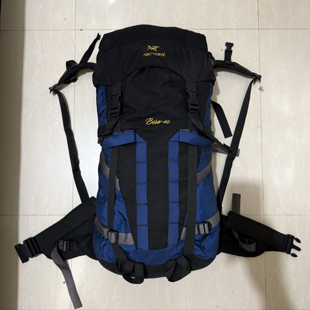Arc’teryx Bora 40L Blue Black Hiking Backpack (Category: Backpacks) located in Cavite. Submitted by kalebfindsluxs (Listing ID 1463926460, Image 1). Description: Arc’teryx Bora 40L Blue Black Hiking Backpack Good condition Sign of usage Check details - 2k + sf Loc cavite Jnt / lalamove .