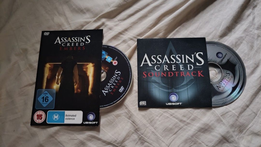 Assassin's Creed Revelations OST (Category: CDs & DVDs) located in Quezon City. Submitted by cheems_ (Listing ID 1463914356, Image 1). Description: for sale all original aassassin's creed embers (ezio's final story)- 450 assassin's creed revelations ost - 450 set for 800 loc: pasig mop: gcash shipping c/o buyer pm if interested.