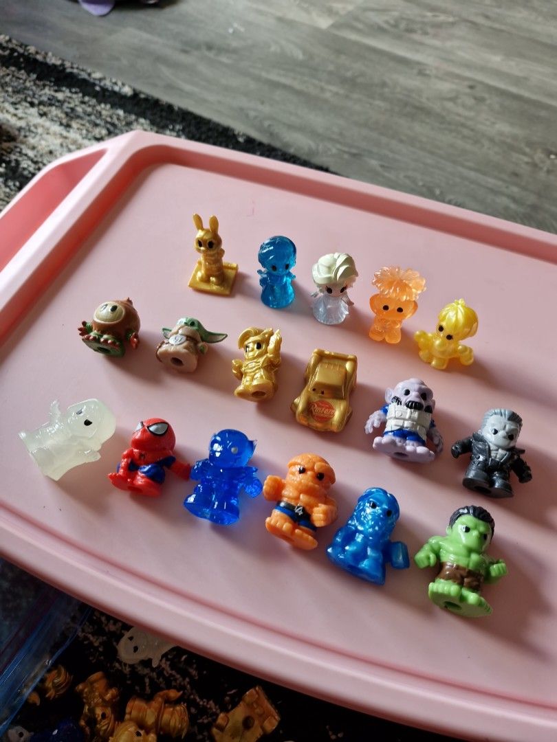 Assorted marvel pixar and disney pencil toppers (Category: Character Goods) located in Quezon City. Submitted by declttermum (Listing ID 1463743431, Image 1). Description: Brandnew character pencil toppers. Good as gift or birthday giveaway. Wysiwyg. Available by December. P80 each elsa (frozen) - 4 anna (frozen) - 4 lightning mcqueen (cars) - 9 joy (inside out) - 3 anxiety (inside out) - 3 grogu (starwars) - 2 garazeb (starwars) - 3 judy hopps (