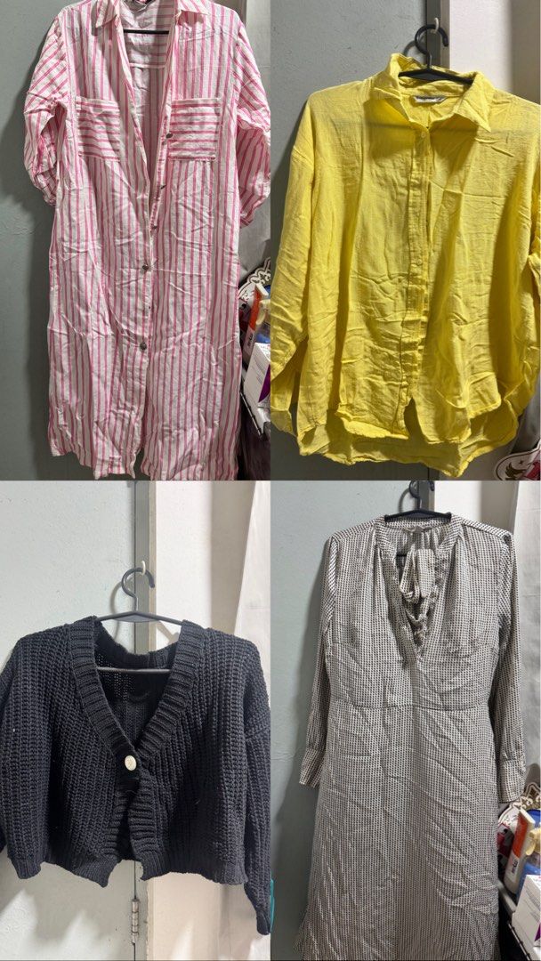 Assorted Women's Tops and Dresses (Category: Blouses) located in Manila. Submitted by _aabbybimbap (Listing ID 1463906189, Image 1). Description: - Bundle of women's clothing items - Includes shirts, blouses, and dresses - Variety of patterns and colors - Mix of button-up and pull-over styles - Perfect for a versatile wardrobe - All items are clean and ready for a new home - Please check photos for individual item styles.