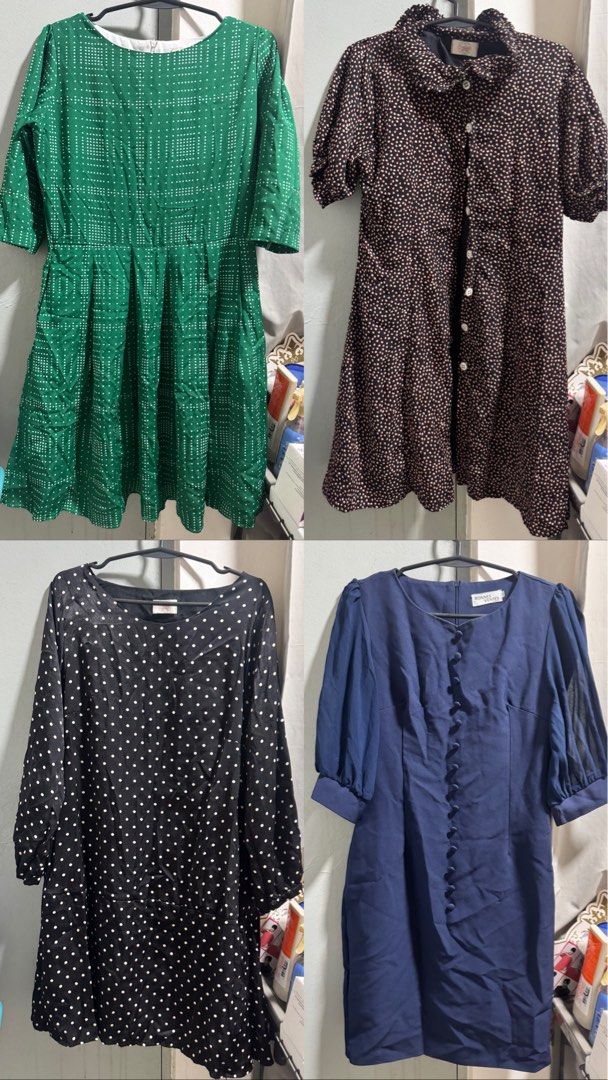 Assorted Women's Tops and Dresses (Category: Blouses) located in Manila. Submitted by _aabbybimbap (Listing ID 1463906189, Image 2). Description: - Bundle of women's clothing items - Includes shirts, blouses, and dresses - Variety of patterns and colors - Mix of button-up and pull-over styles - Perfect for a versatile wardrobe - All items are clean and ready for a new home - Please check photos for individual item styles.