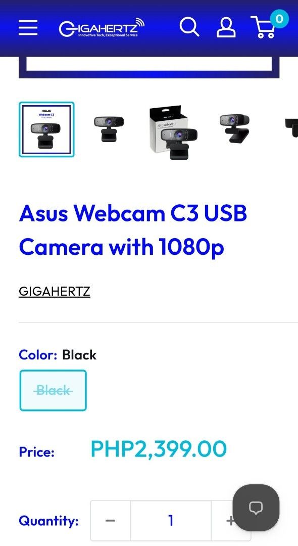 Asus Webcam C3 USB Camera (Category: Webcams) located in Quezon City. Submitted by collectionneursonline88 (Listing ID 1463767571, Image 3). Description: - Asus Webcam C3 in Black - Full HD 1080p resolution at 30fps - Sharp and smooth video quality - Built-in beamforming microphone for clear audio - Wide-angle lens - Ideal for video conferences, telecommuting, and online chats 🔄 Meetups Balintawak Camachile 7/11 Quezon City 🛵 Shipping : - Lalam