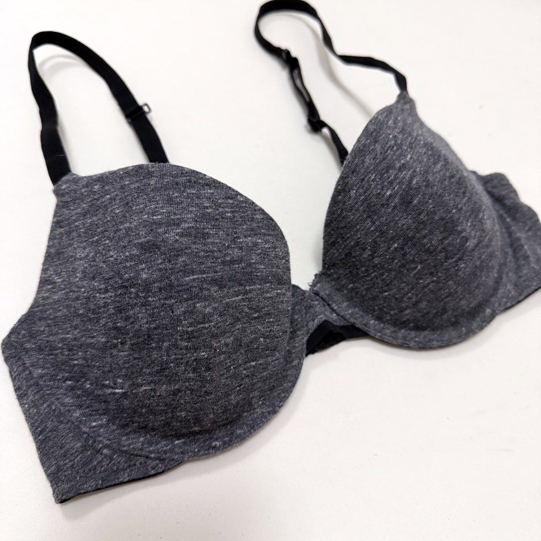 AUDEN Cotton Dark Heather Everyday Bra [32B] (Category: Undergarments & Loungewear) located in Malabon City. Submitted by k_intimates (Listing ID 1463928935, Image 2). Description: Details: • Size 32B / wired / regular padding • No issues • Auden Everyday Bra in Dark Gray Heather.