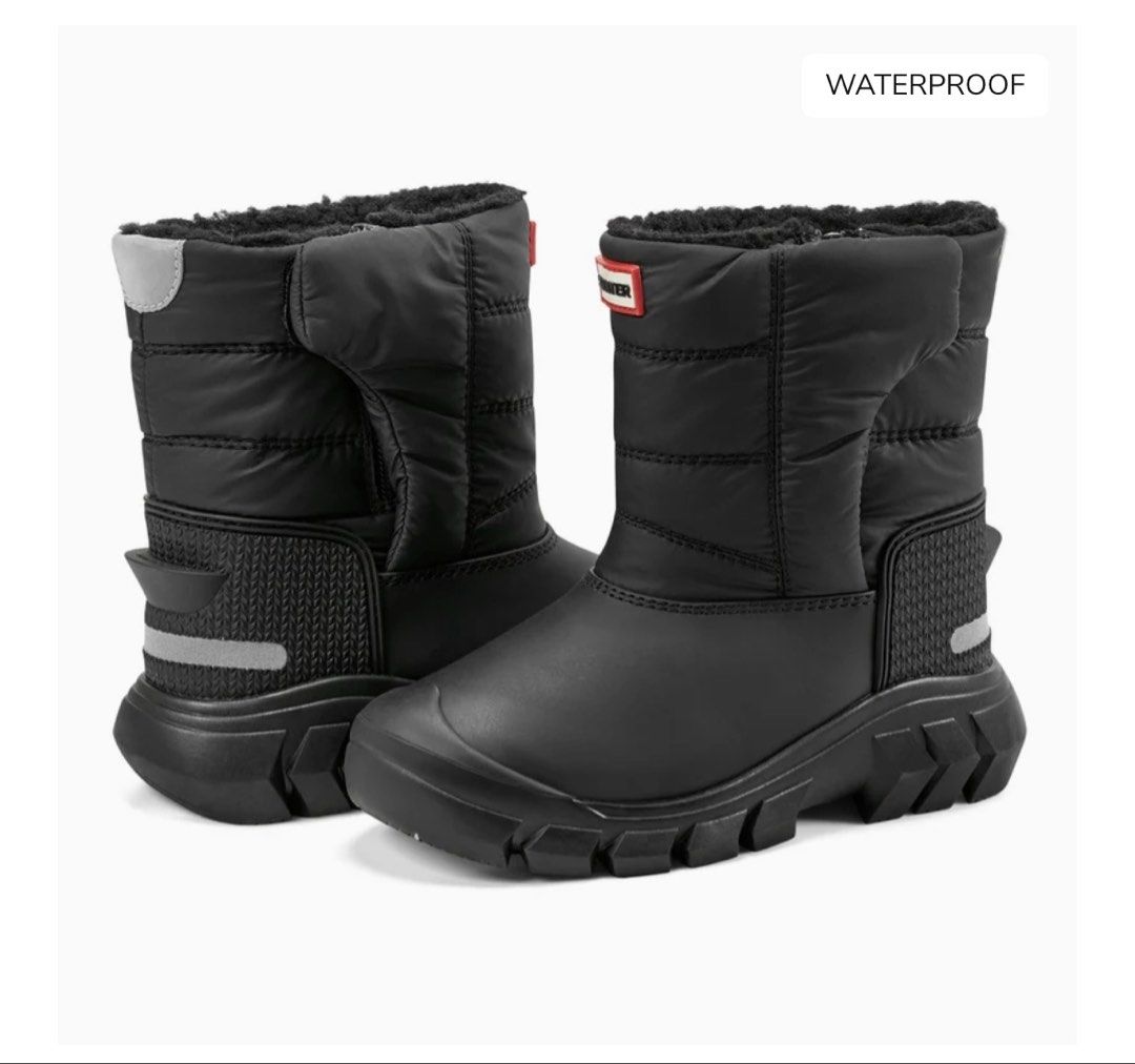Authentic Hunter Kids Insulated Snow Boots – Black (UK12) (Category: Babies & Kids Fashion) located in Manila. Submitted by seasonalshopper (Listing ID 1463754751, Image 3). Description: 🥾 Hunter Kids Insulated Snow Boots – Winter Boots for Kids UK Kids 12 | US Kids 13C | EU 30/31 | Approx. 20 cm • Authentic Hunter insulated winter boots • WATERPOOF — designed for both snow and rainy weather ❄️🌧️ • INSULATED to help keep feet warm in below-zero