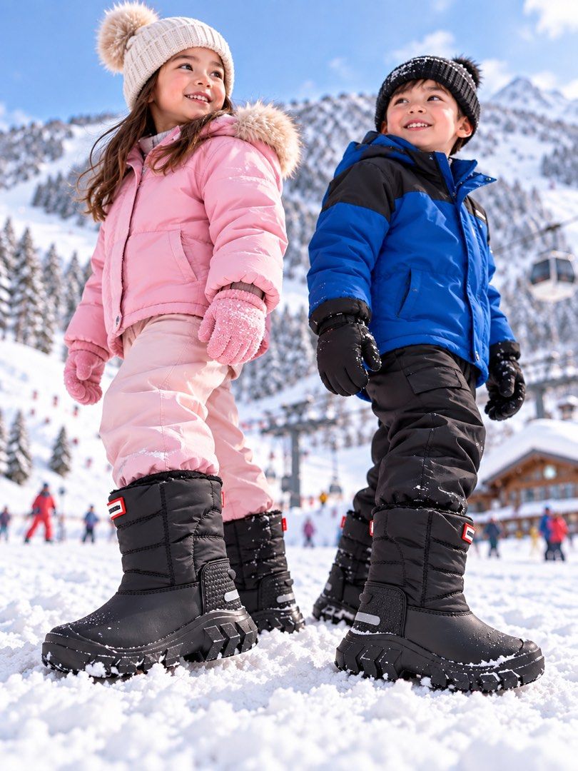 Authentic Hunter Kids Insulated Snow Boots – Black (UK12) (Category: Babies & Kids Fashion) located in Manila. Submitted by seasonalshopper (Listing ID 1463754751, Image 2). Description: 🥾 Hunter Kids Insulated Snow Boots – Winter Boots for Kids UK Kids 12 | US Kids 13C | EU 30/31 | Approx. 20 cm • Authentic Hunter insulated winter boots • WATERPOOF — designed for both snow and rainy weather ❄️🌧️ • INSULATED to help keep feet warm in below-zero
