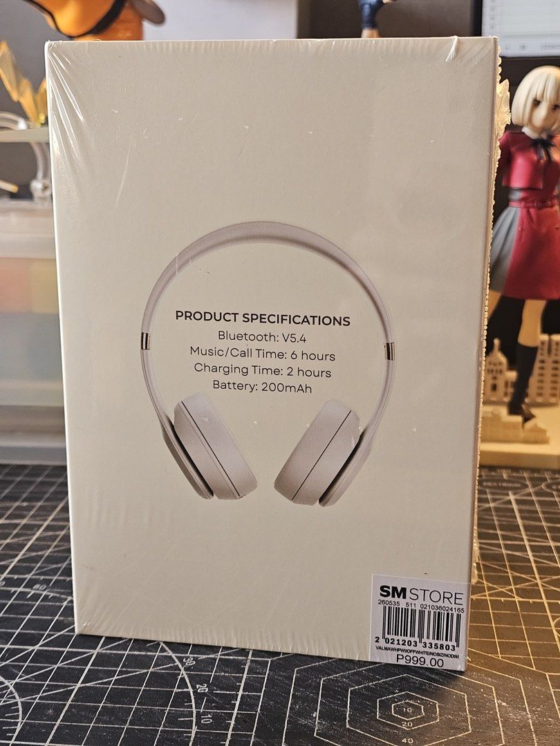 AXCS Wireless Headphones Bluetooth V5.4 (Category: Headphones & Headsets) located in Antipolo. Submitted by mineming (Listing ID 1463760506, Image 2). Description: RFS: extra stocks for event giveaway - AXCS Wireless Headphones - Bluetooth V5.4 for stable connection - Up to 6 hours of music or calls on one charge - 2-hour full charge time (200mAh battery) - High-definition sound quality - Extended idle mode for longer standby - Built-in in-line m