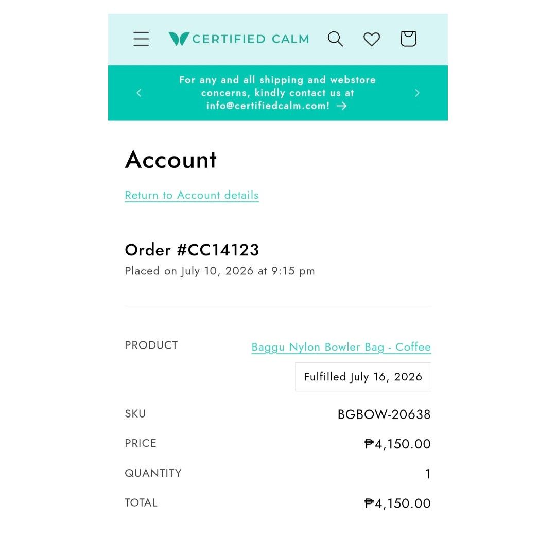 Baggu Nylon Bowler Bag (Category: Shoulder Bags) located in Bacoor. Submitted by _sysells (Listing ID 1463855382, Image 3). Description: Baggu Nylon Bowler Bag in Coffee. Purchased from Certified Calm in July 2026. No stain/flaw. Last price posted. Dimensions: 11 3/4" W x 6" H x 4" D RFS: Purchased the wrong size online/doesn't fit my laptop..