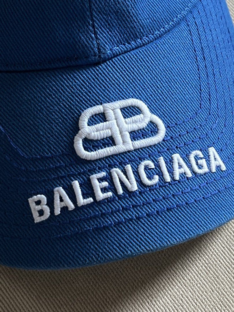 Balenciaga Blue Logo Baseball Cap (Category: Caps & Hats) located in Manila. Submitted by kanghaee (Listing ID 1463805090, Image 3). Description: - Authentic Balenciaga logo cap - Size 58L - Negotiable - Open for trades - Pm for more info 😊.