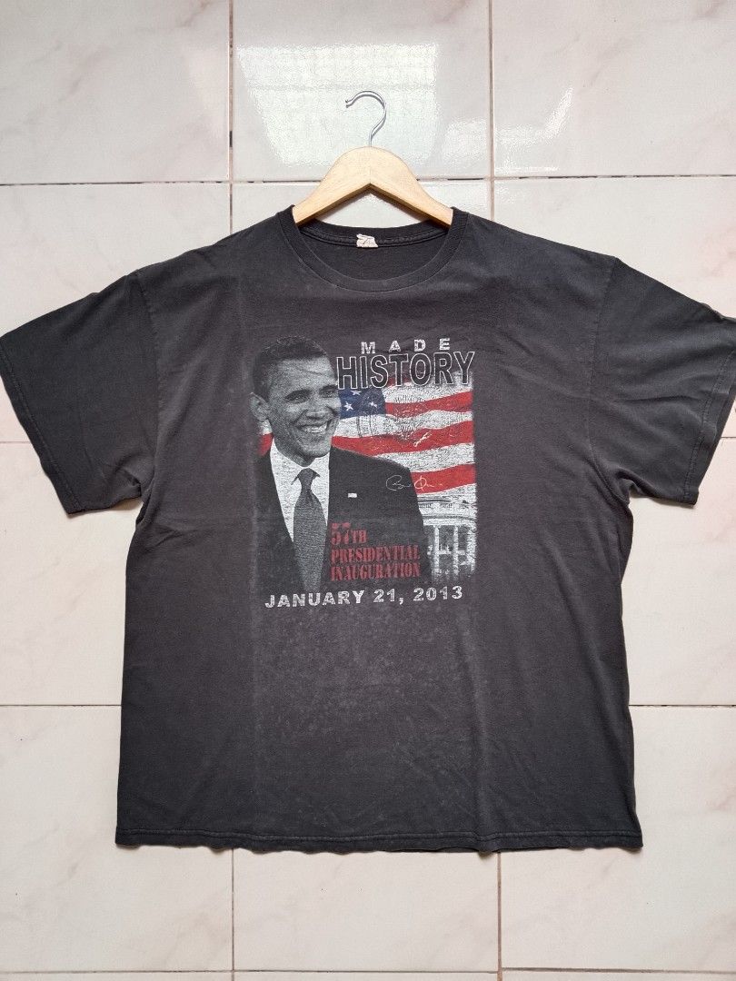 BARACK OBAMA •2013 inauguration (Category: Tshirts & Polo Shirts ) located in Batangas. Submitted by 68.thrifts (Listing ID 1463788993, Image 1). Description: 20 x 27 8/10 color rate -need wash.