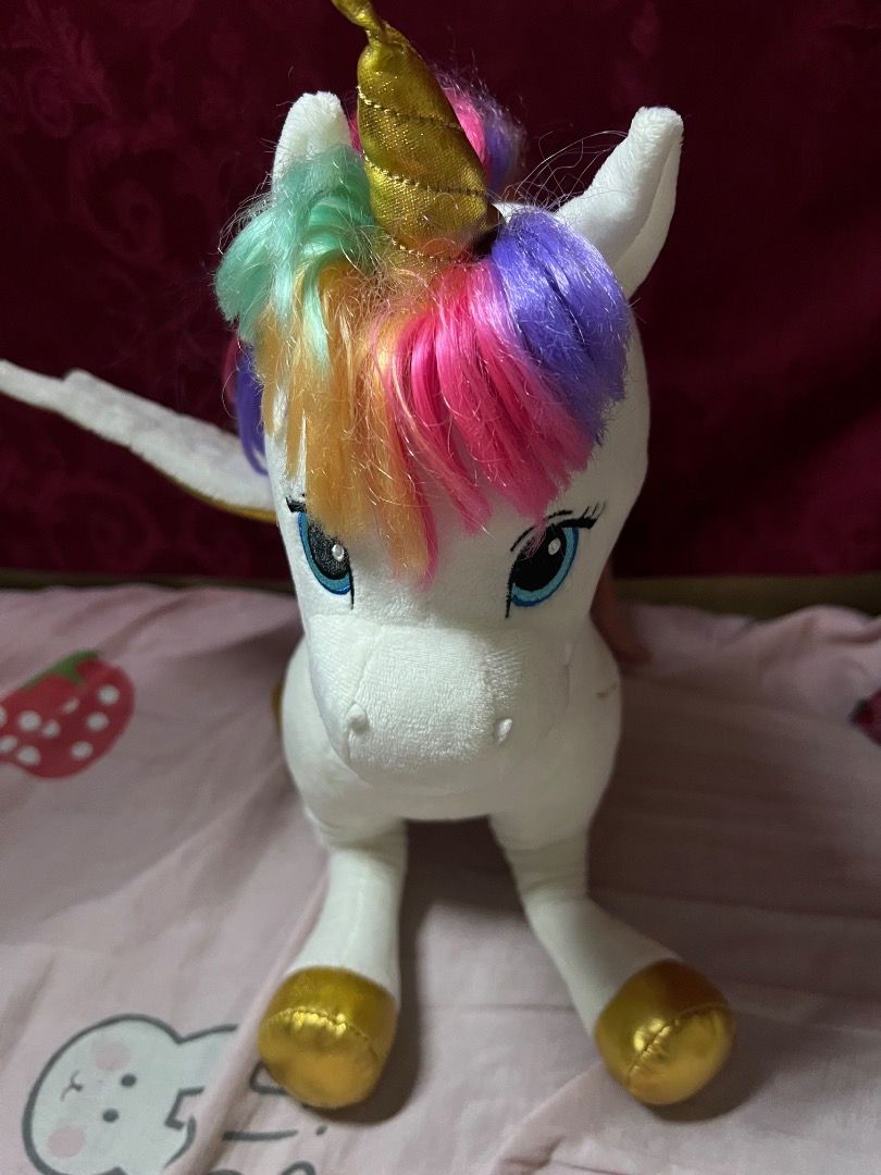 Barbie Unicorn Plush toy (Category: Plushies & Soft Toys) located in Bulacan. Submitted by haven_plushie_dolls.888 (Listing ID 1463835689, Image 1). Description: - Authentic Barbie Unicorn plush toy - Made in China - Soft, cuddly, and perfect for playtime - Features well-made details true to the character - A fun and essential collectible for any Barbie fan -flaws on the 5th pic.