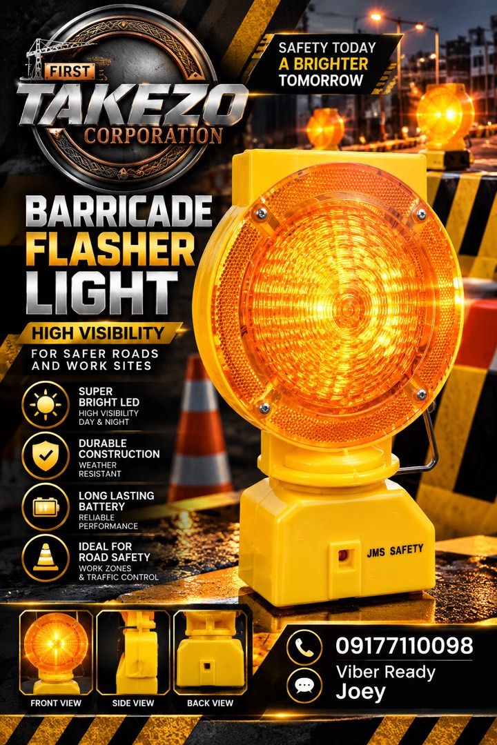 Barricade flasher lights yellow (Category: Construction Tools & Equipment) located in Manila. Submitted by joeyroque09 (Listing ID 1463747665, Image 1). Description: Barricade flasher lights yellow.