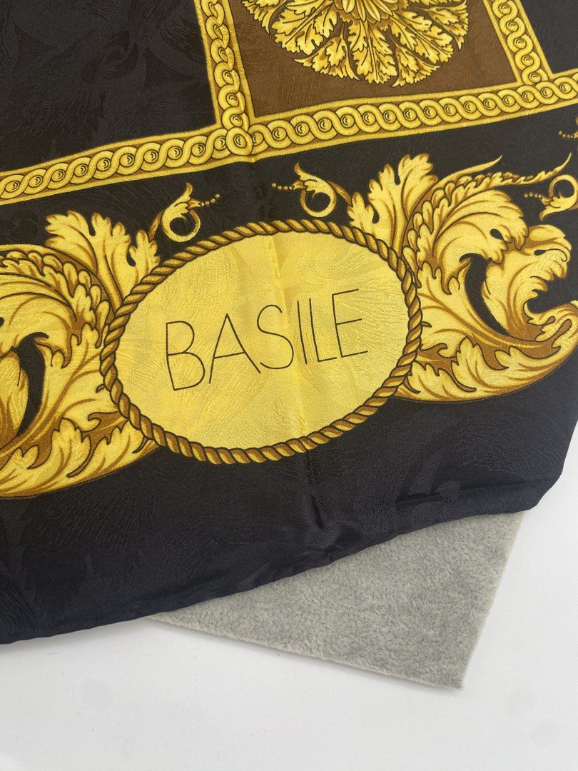BASILE PARIS large unused scarf (Category: Scarves) located in Quezon City. Submitted by vintagebymatilde (Listing ID 1463863922, Image 3). Description: ⚜️Vintage BASILE hand rolled edges classic design scarf. Unused. 34.5x33.5” in size. Sourced from Tokyo. DISCLAIMER All items posted are previously owned. They are all categorized as vintage, antique or preloved pieces hence lower your expectations as they are not altogether free of flaws. We are