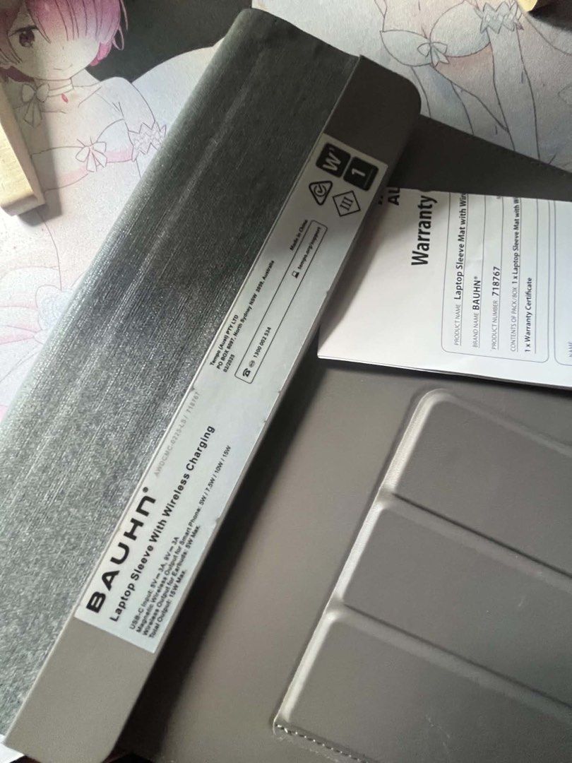 Bauhn laptop sleeve with wireless charging (Category: Other Accessories) located in Caloocan City. Submitted by trebdy01 (Listing ID 1463837182, Image 2). Description: Brandnew Works in both iphone and android 3pcs available 2 black and 1 grey.