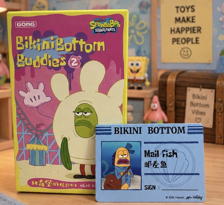 Bikini Bottom Buddies 2 plush pendant-Mail Fish (Category: Plushies & Soft Toys) located in Antipolo. Submitted by jennies_closet (Listing ID 1463815160, Image 1). Description: Want to Sell / Not for Trade: Bikini Bottom Buddies 2 plush pendant Available: Mail Fish 700 pesos Condition: Authentic Popmart plush pendant, Brand new, Sealed foil, open box below with card Location: Antipolo City Mode of Payment: GCASH or BPI Mode of Delivery: Lalamove 