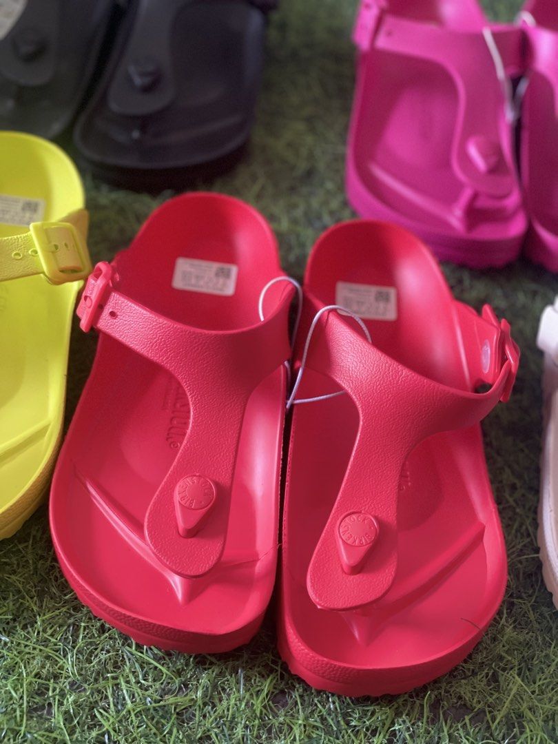 Birkenstock Gizeh EVA Sandals - Multiple Colors Available (Category: Slippers & Slides) located in Manila. Submitted by alaineramos (Listing ID 1463784012, Image 3). Description: - Birkenstock Gizeh EVA Sandals - Waterproof and lightweight - Ideal for beach, pool, or everyday wear - Easy to clean - Comfortable for all-day use - Available colors: Fuchsia, Beige, Red, Yellow, Black.