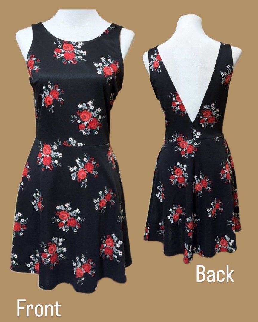 Black Backless Dress with Roses H&M Diveded (Category: Dresses) located in Muntinlupa City. Submitted by shoujikiyedips (Listing ID 1463771625, Image 1). Description: .