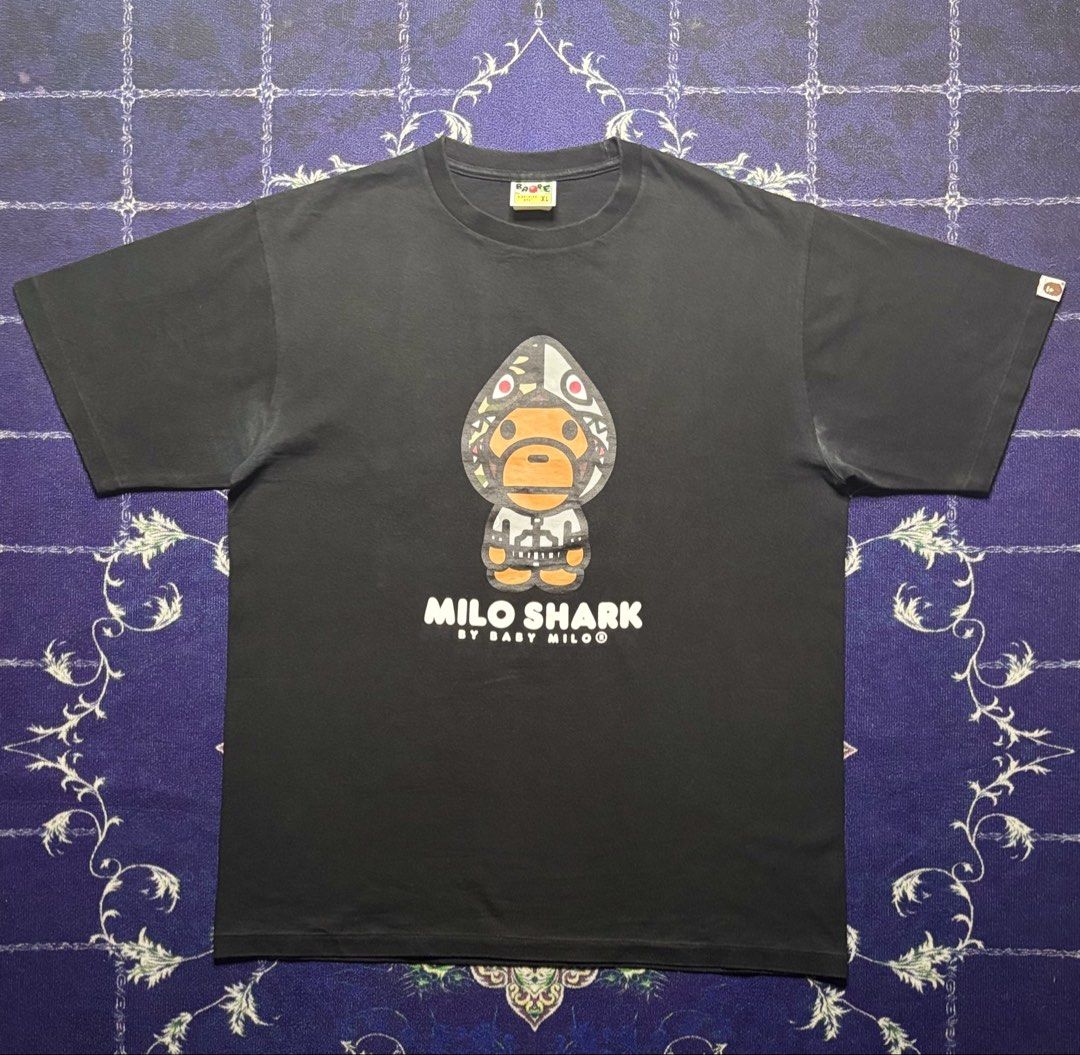 Black BAPE Milo Shark Tee (Category: Tshirts & Polo Shirts ) located in Valenzuela. Submitted by telagram (Listing ID 1463916491, Image 1). Description: .