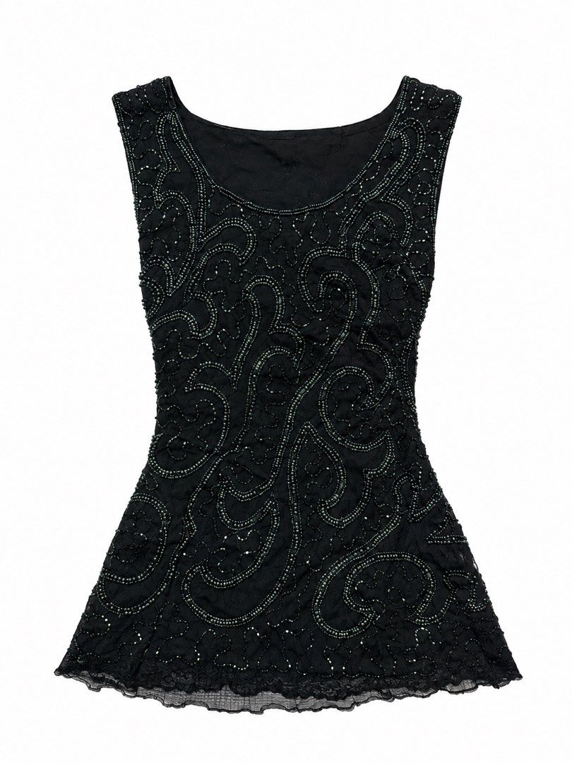 black beaded top (Category: Sleeveless) located in Ramon. Submitted by deux.archive (Listing ID 1463853876, Image 1). Description: .