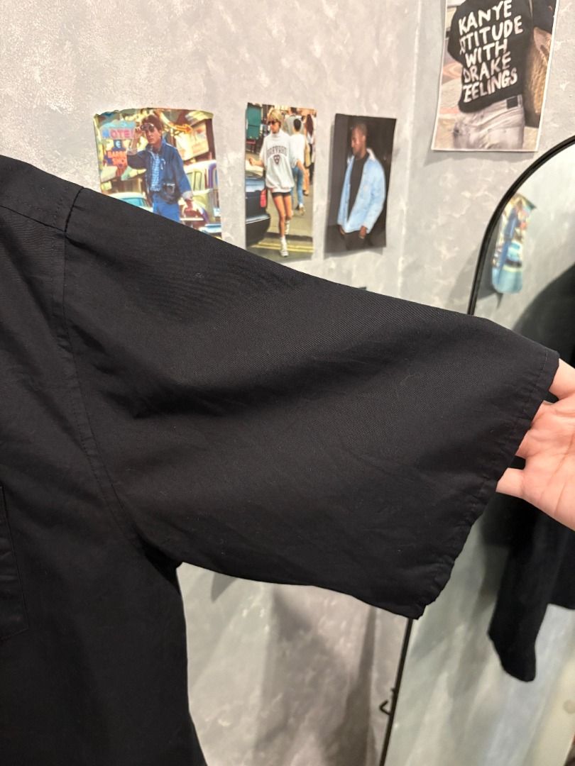 Black Workwear Crop Polo (Category: Tshirts & Polo Shirts ) located in Quezon City. Submitted by outofhabits_store (Listing ID 1463827854, Image 3). Description: Size: XL Width: 24 inches Length: 26.5 inches Buy 2 items worth 600 pesos and get them for 1,000 Payment method: GCash Shipping options (shouldered by buyer): J&T 3-7 days, Lalamove or Grab within the day Location: Quezon City Please manage your expectations as this item is not brand new