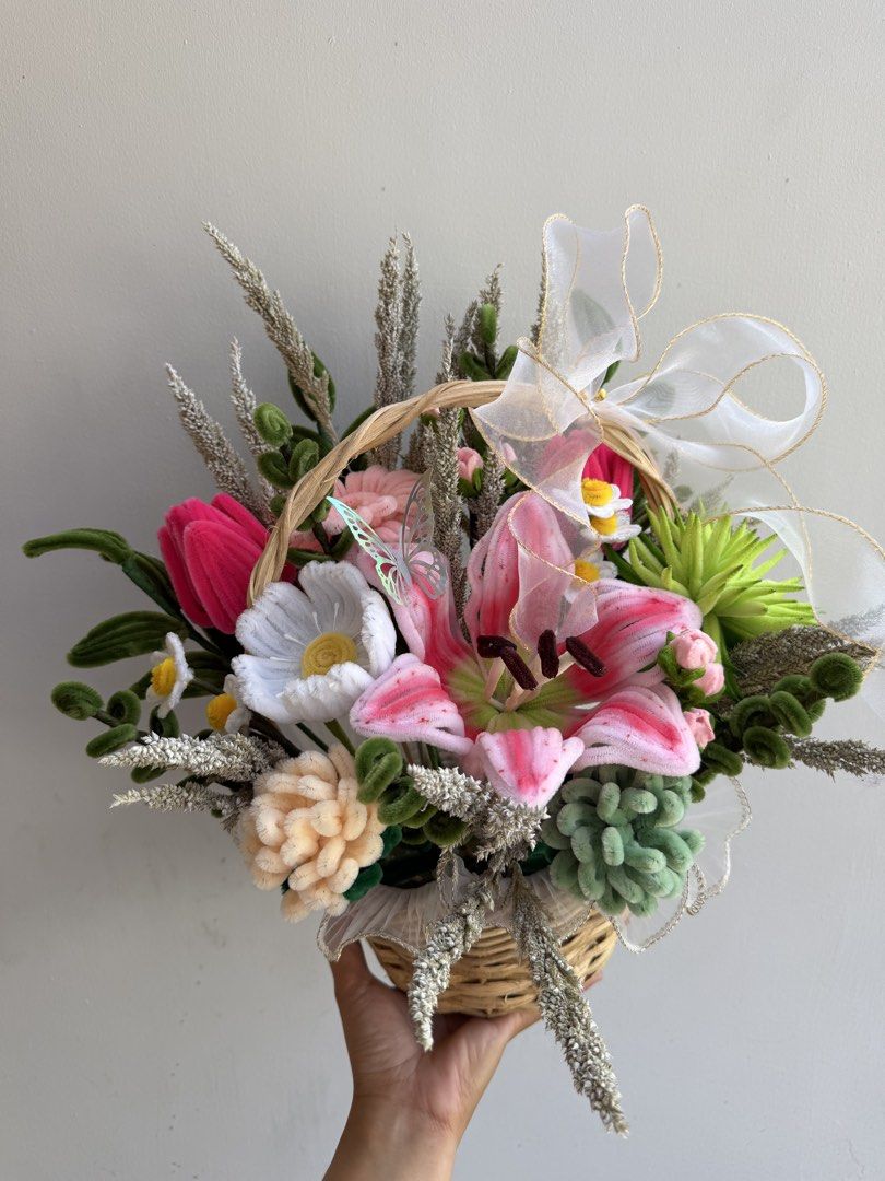 BLOOM BASKET (Category: Flowers & Bouquets) located in Valenzuela. Submitted by mflowers_crafts (Listing ID 1463896546, Image 2). Description: HANDMADE FLOWERS THAT LAST! Looking for a beautiful and meaningful gift? 💐 Our handmade flower bouquets are carefully crafted with satin ribbons, fuzzy wire flowers, and dried trigo fillers—made with love and designed to last! 💕 📦 Ships nationwide 💵 Cash on Delivery available 💐 Customized orders are w