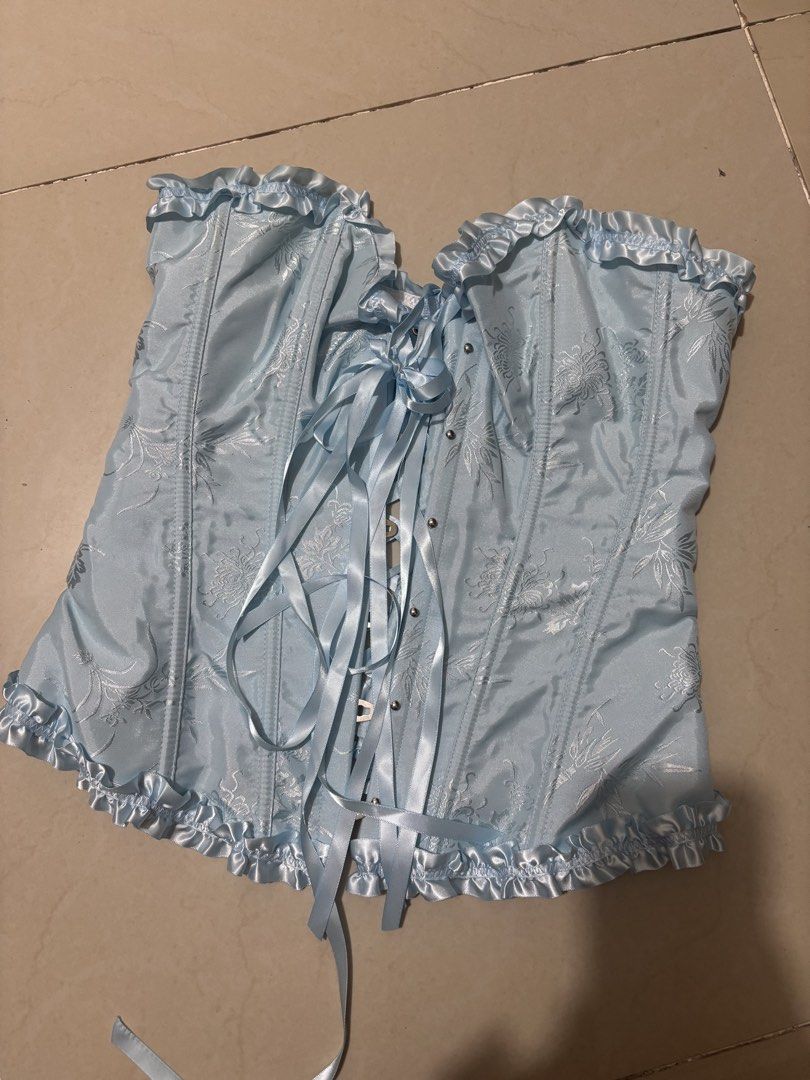 Blue corset (Category: Others Tops) located in Manila. Submitted by declutterwithbeyuh (Listing ID 1463771210, Image 2). Description: used once for halloween.