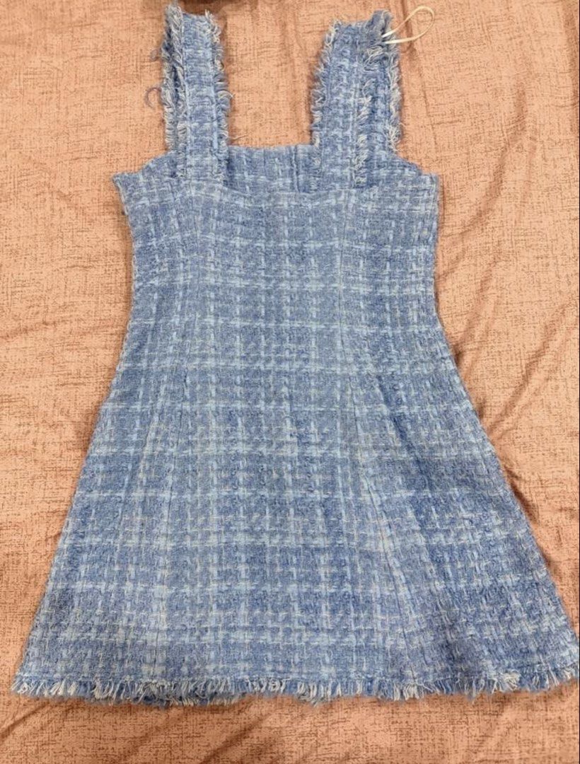 Blue tweed dress (Category: Dresses) located in Manila. Submitted by wearmine2.0 (Listing ID 1463851685, Image 2). Description: .