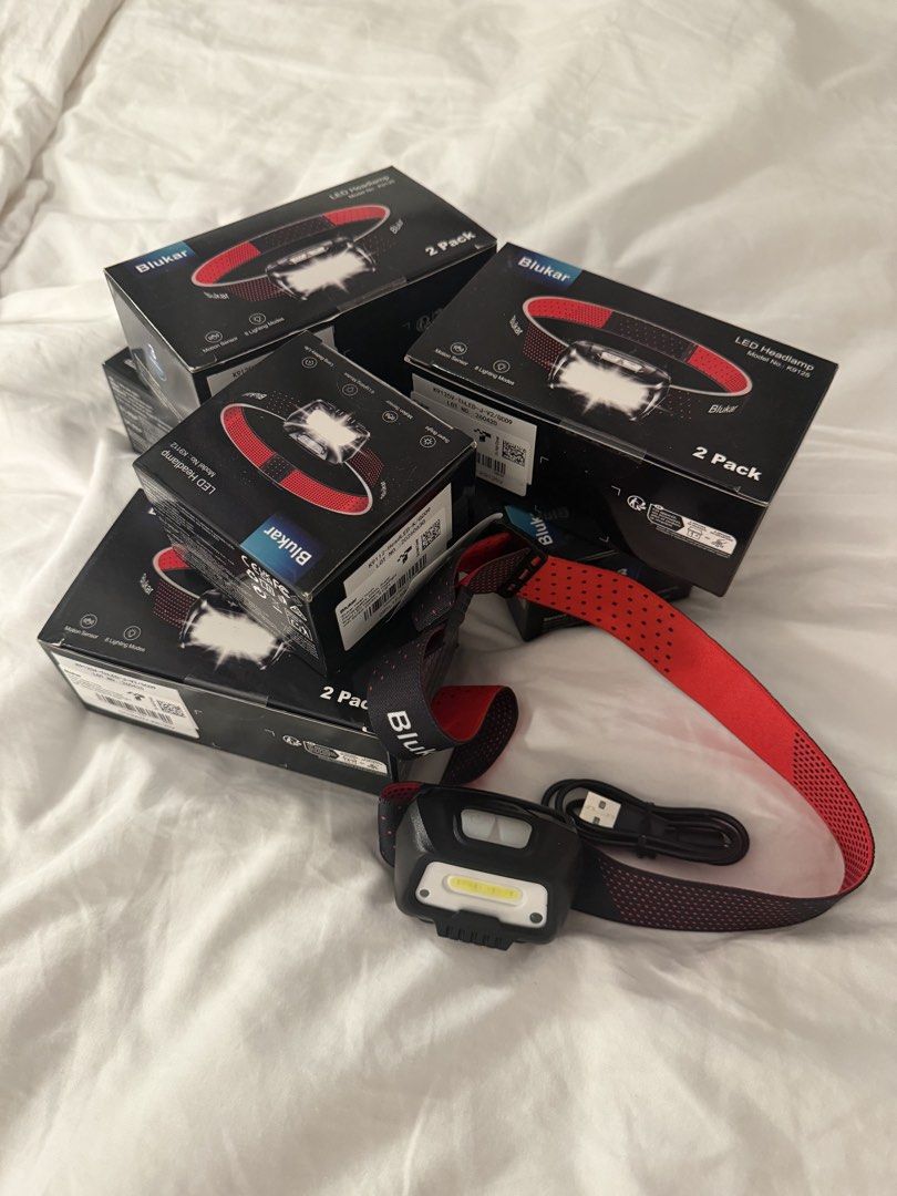 Blukar LED Headlamp (Category: Hiking & Camping) located in Paranaque City. Submitted by suzyfern07 (Listing ID 1463851605, Image 2). Description: - Features motion sensor for hands-free operation. - Offers 8 different lighting modes for various situations. - Conveniently rechargeable via USB. - Ideal for outdoor adventures, work tasks, or emergency preparedness. .