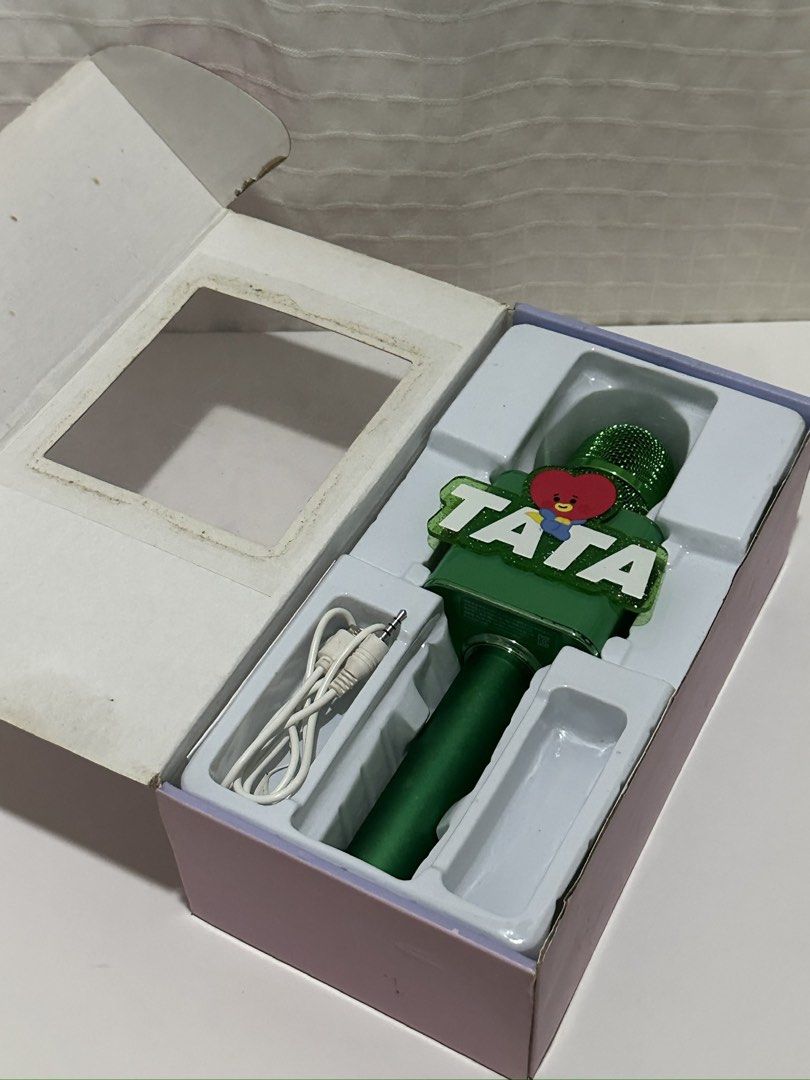 BT21 TATA Bluetooth Mic (Category: Soundbars, Speakers & Amplifiers) located in Cagayan de Oro. Submitted by strwbbi (Listing ID 1463877021, Image 2). Description: tata mic 🎤 selling for 1,500 ! (negotiable) - onhand - payo - working ! (can send more vids via dm) - mic is 10/10 (yung box is 5/10 😅) - missing one charger 📍cagayan de oro, mindanao.