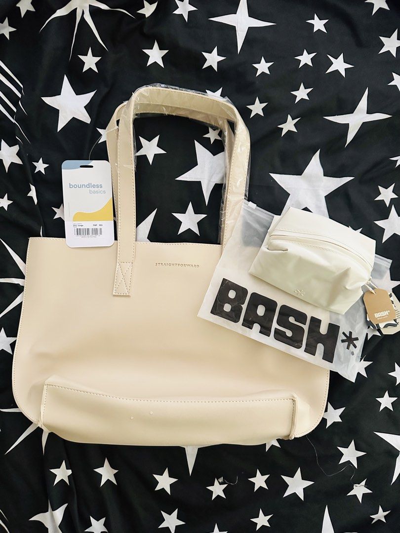 BUNDLE Straightforwad & Bash bags (Category: Shoulder Bags) located in Iloilo. Submitted by EllieMB808 (Listing ID 1463801459, Image 1). Description: For sale: Straightforward DVL Largo in Sand and Bash Daily Sac in Bone.