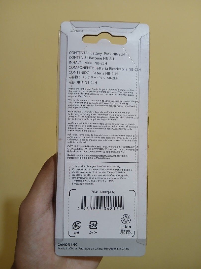 Canon NB-2LH Battery (Category: Cameras) located in General Mariano Alvarez. Submitted by arkienie (Listing ID 1463916387, Image 2). Description: Used only once to test my old camera, pwede delivery (buyer fee burden) or better yet pick-up na lang. Its up to you. Price: 200 (final price/huwag na tumawad please 🙏).