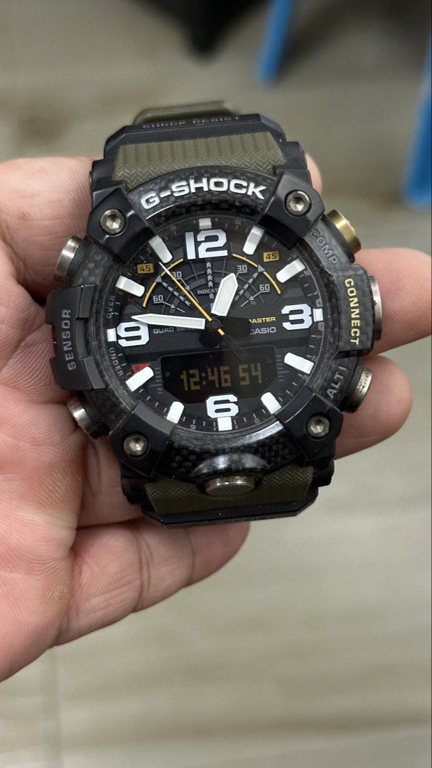 Casio G-Shock mud master GGB110-1A3 (Category: Men's Watches) located in Manila. Submitted by nuzjeo123 (Listing ID 1463782857, Image 1). Description: The G-Shock Mudmaster Watch GGB100-1A3 is a rugged Master of G series timepiece built with a Carbon Core Guard structure and mud-resistant design for extreme outdoor environments. Dimensions & Weight: 55.4 × 51.3 × 19.4 mm and weighs 92 grams. Materials: Carbon and resin case/bezel with a durable r