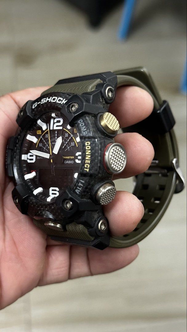 Casio G-Shock mud master GGB110-1A3 (Category: Men's Watches) located in Manila. Submitted by nuzjeo123 (Listing ID 1463782857, Image 2). Description: The G-Shock Mudmaster Watch GGB100-1A3 is a rugged Master of G series timepiece built with a Carbon Core Guard structure and mud-resistant design for extreme outdoor environments. Dimensions & Weight: 55.4 × 51.3 × 19.4 mm and weighs 92 grams. Materials: Carbon and resin case/bezel with a durable r