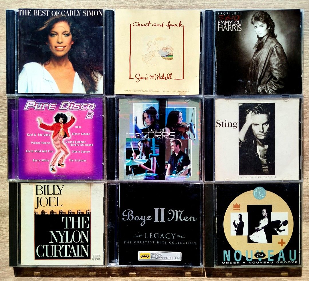 CD collectibles retro years (Category: CDs & DVDs) located in Antipolo. Submitted by swiftbird_acaae2 (Listing ID 1463816746, Image 3). Description: Original artists/ pressings Condition: mint/ near mint/ good 💿-Php 500 single cd 💿-Php 700 double cd 💿-take 3 or more for 400 each 🎷 decluttering 🎷🎷🎷🎷🎷🎷.