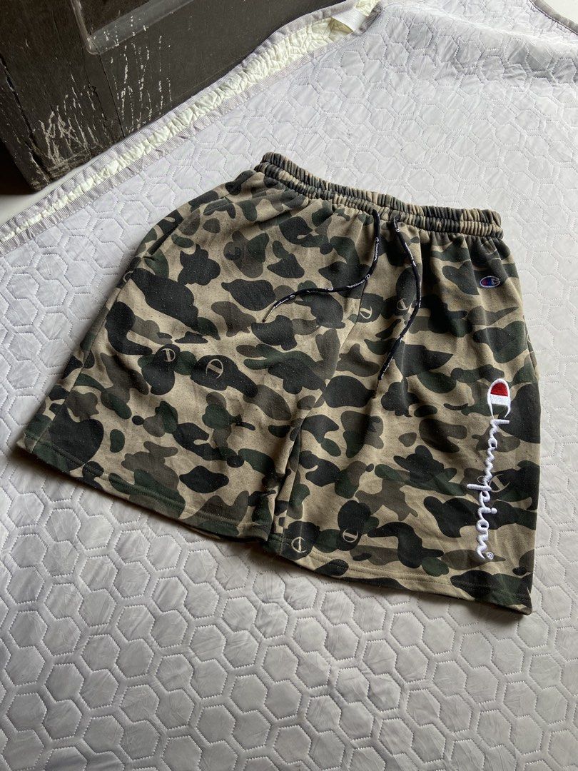 Champion Camou Shorts (Category: Shorts) located in Panabo. Submitted by thrifty.red (Listing ID 1463859226, Image 1). Description: freewaist length:18.5 hem:12.5 himulmol and scratch back part last pic .