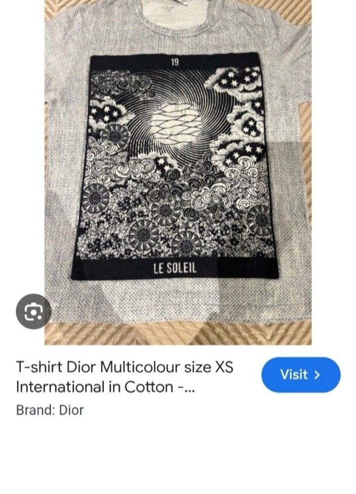 Check out 'AUTHENTIC Christian Dior Le Soleil', available at PHP 7,500 on (Category: Activewear) located in Manila. Submitted by mikahelmen14622 (Listing ID 1463783016, Image 1). Description: Check out 'AUTHENTIC Christian Dior Le Soleil', available at PHP 7,500 on armpit 20 Lenght 24 fittings is medium Excellent Condition issue 0. massage me if you have any questions sizing 😉 we do shipping nation wide I'm also open for video call so that you c