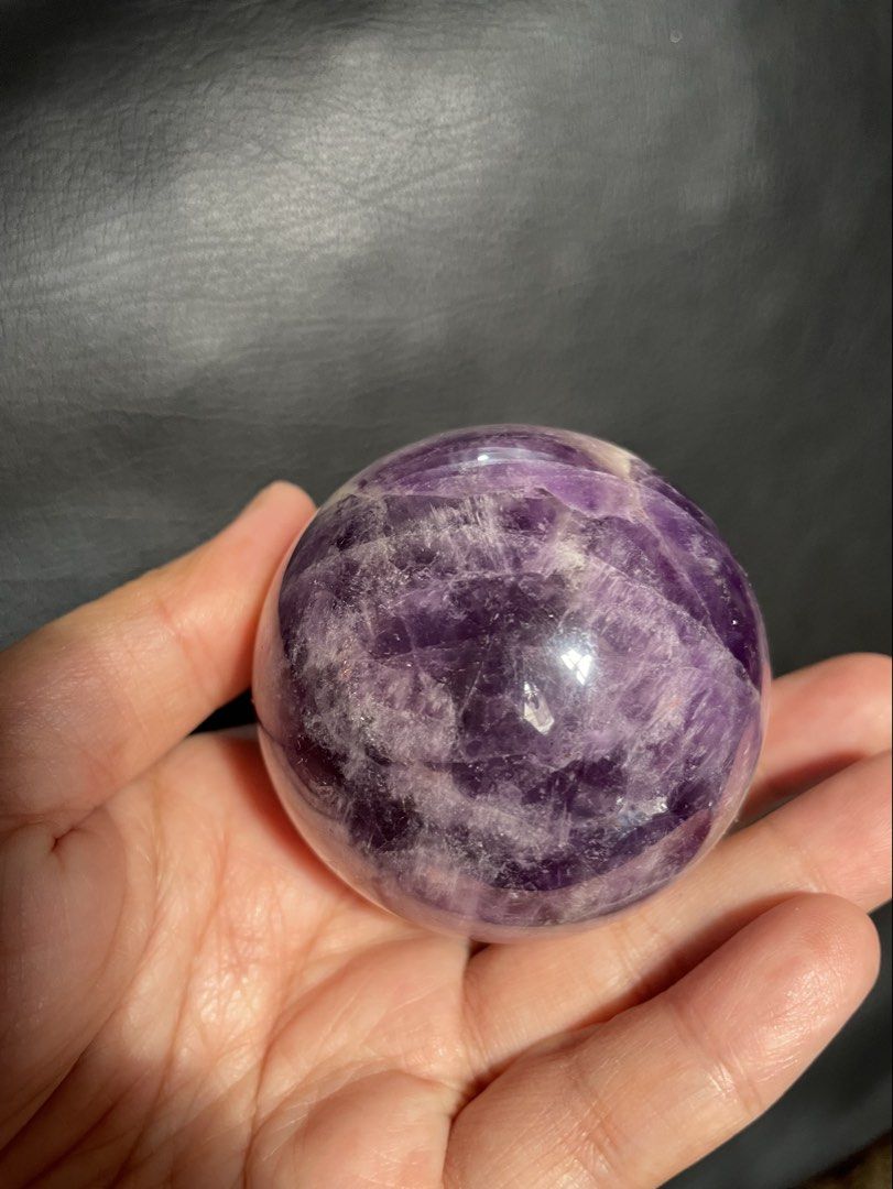 293g Chevron Amethyst Sphere (Category: Other Home Decor) located in Las Pinas. Submitted by opalescent.crystals (Listing ID 1463835262, Image 3). Description: .