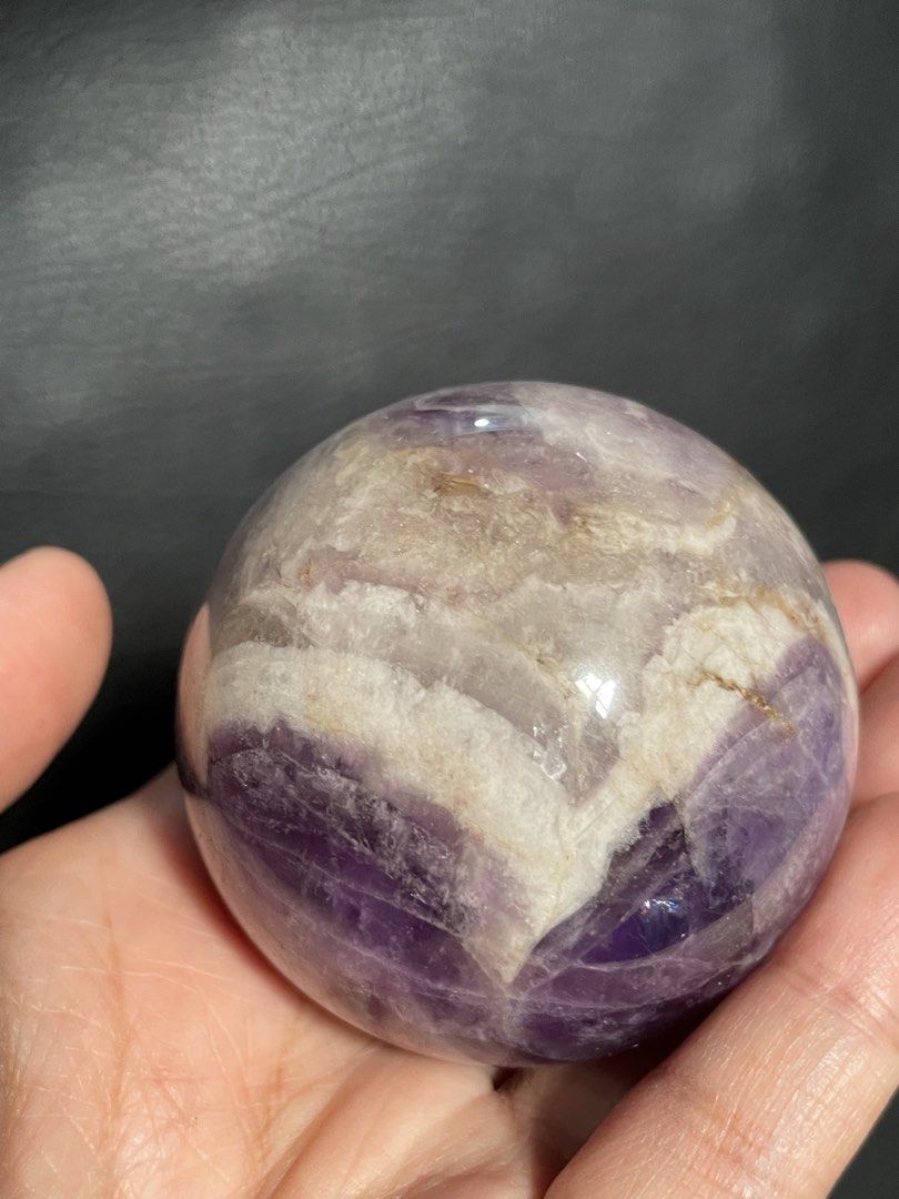 293g Chevron Amethyst Sphere (Category: Other Home Decor) located in Las Pinas. Submitted by opalescent.crystals (Listing ID 1463835262, Image 2). Description: .