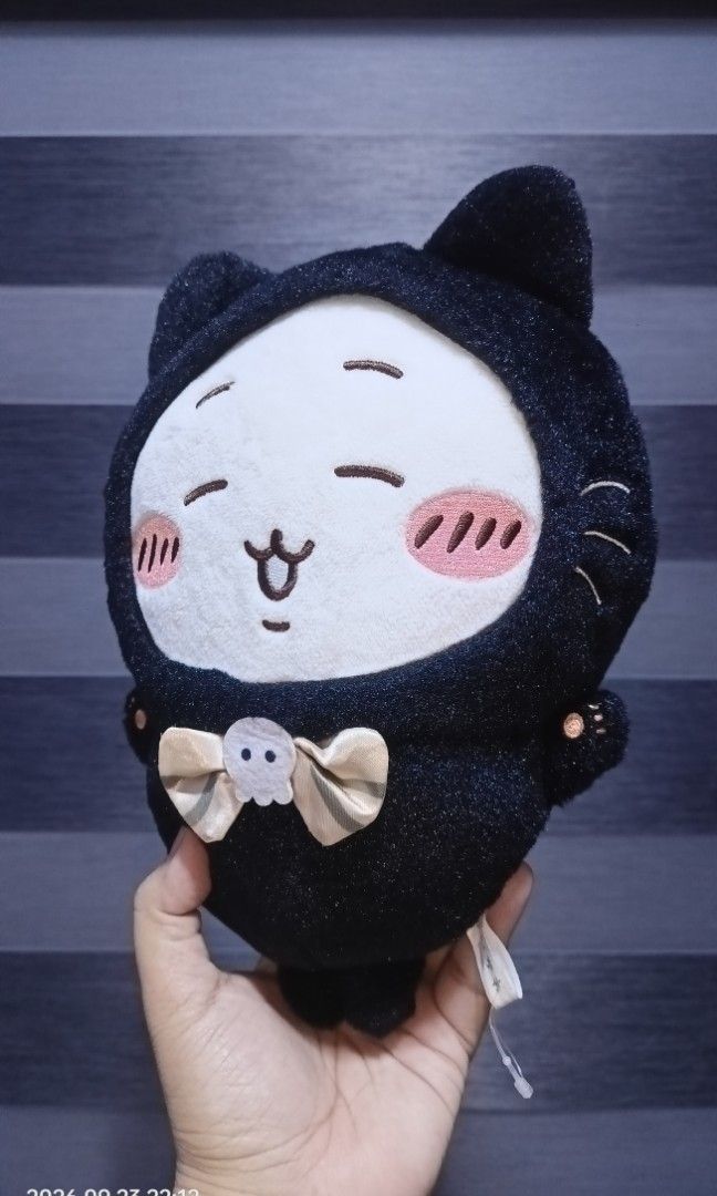 Chiikawa Black Cat Mascot Plushie (Category: Plushies & Soft Toys) located in Bacoor. Submitted by raket_projects (Listing ID 1463791941, Image 2). Description: P550 only Chiikawa Black Cat Mascot Plushie 🩷 As is wyswyg 🩷 Clean and Fresh 🫧 🩷 With Clear etiketa.
