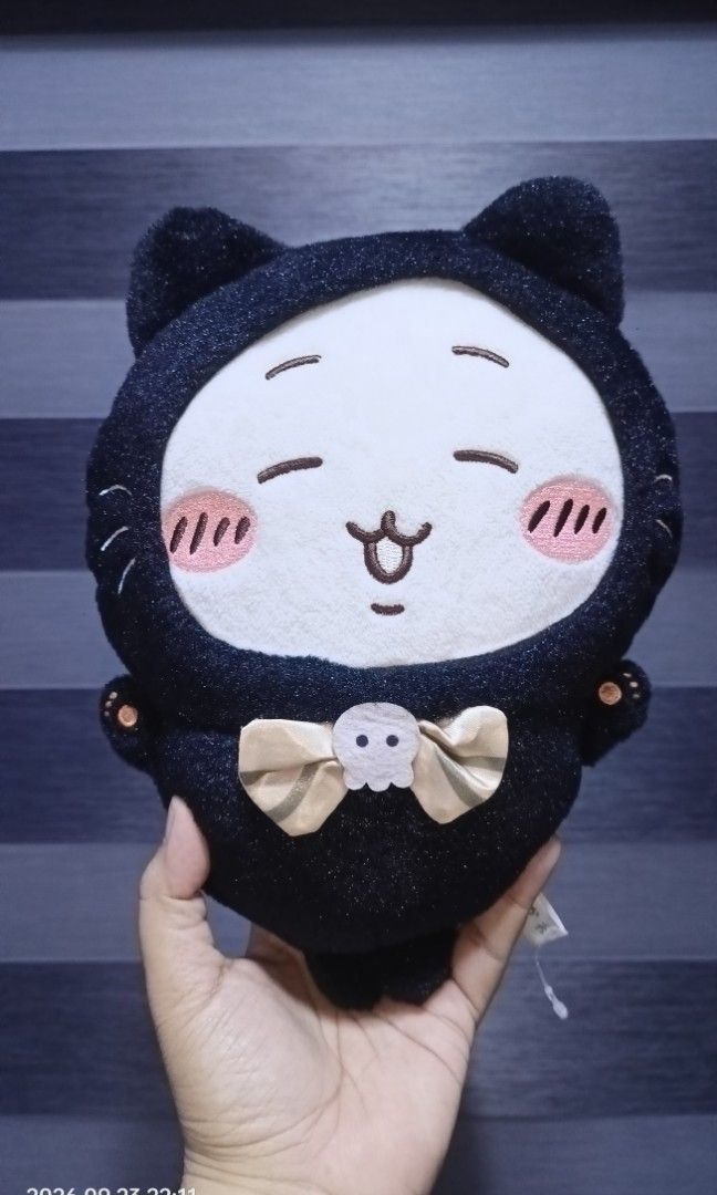 Chiikawa Black Cat Mascot Plushie (Category: Plushies & Soft Toys) located in Bacoor. Submitted by raket_projects (Listing ID 1463791941, Image 1). Description: P550 only Chiikawa Black Cat Mascot Plushie 🩷 As is wyswyg 🩷 Clean and Fresh 🫧 🩷 With Clear etiketa.