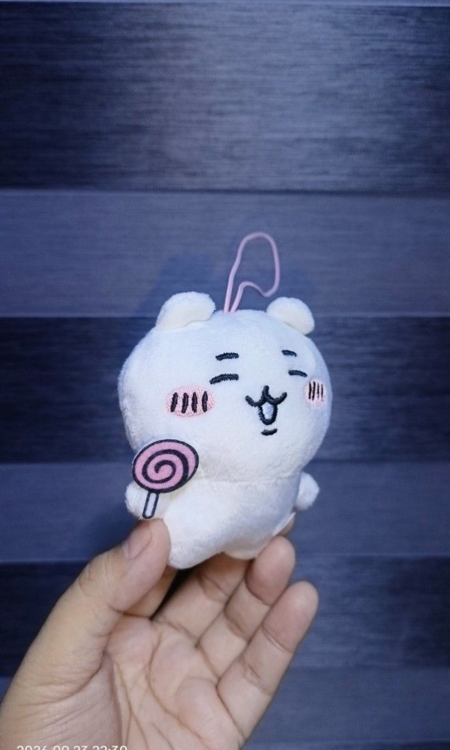 Chiikawa Lollipop Plushie Charm (Category: Plushies & Soft Toys) located in Bacoor. Submitted by raket_projects (Listing ID 1463878777, Image 2). Description: P350 only Chiikawa Lollipop Plushie Charm 🩷 As is wyswyg 🩷 Clean and Fresh 🫧 🩷 With clear etiketa.