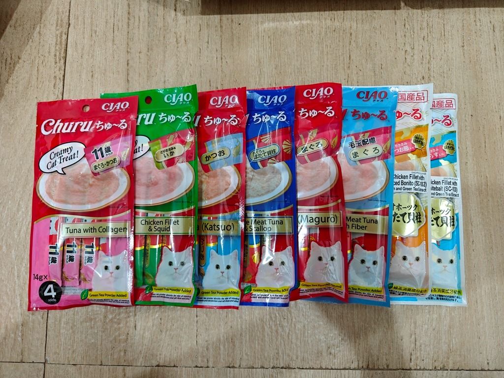 CIAO Churu Cat Treats (Category: Pet Food) located in Las Pinas. Submitted by ricns (Listing ID 1463828287, Image 1). Description: Please Read The Entire Ads Before Inquiring Pakibasa Muna Ang Buong Patalastas Bago Mag Tanong Frequently Asked Questions : - HM / How Much? = 100 Pesos Per Pack - LP / Last Price? = Fix - Location? = Josefina Compound, Las Pinas Price : - 100 Pesos Per Pack Payment Thru : - Cash, BDO, BPI, RCBC, Security Bank, CIMB, 