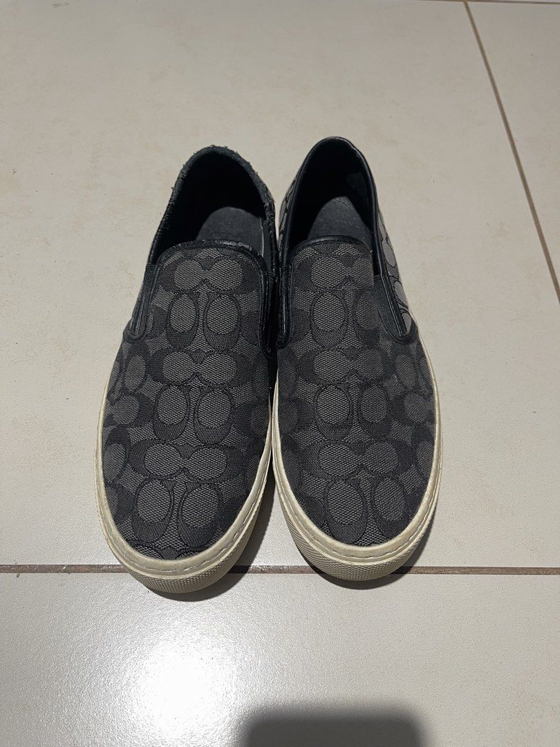 Coach Cameron (Category: Shoe inserts) located in Manila. Submitted by john_robert00 (Listing ID 1463918212, Image 1). Description: Coach Cameron Signature Black Charcoal Slip-On Platform Sneakers Womens Size 10B.