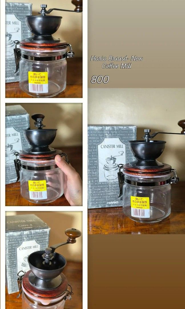Coffee grinder (Category: Coffee & Tea Tableware) located in Pangil. Submitted by kopee_matcha (Listing ID 1463937963, Image 1). Description: Un use with box Brand Hario.