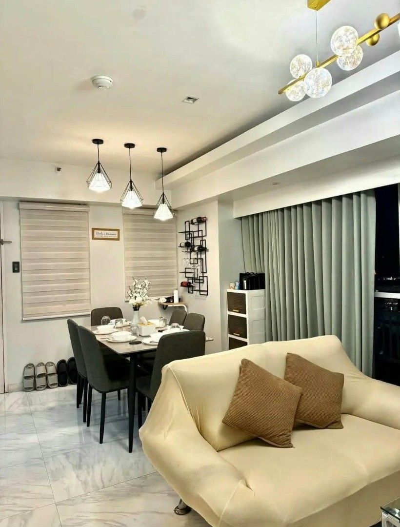 Condomium in Tomas morato (Category: Apartments & Condos) located in Rizal. Submitted by mjbatoc (Listing ID 1463936473, Image 2). Description: Condo Tomas Morato 2BR 67SQM DMCI ₱9,000,000 FOR SALE: Rare Cut 2BR Fully paid already 67 sqm corner unit Fully furnished. 🏡 UNIT FEATURES • 67 sqm corner unit on the 9th floor • 2 balconies • Renovated kitchen + luxury dining for 6 (wine rack included) • 2 hidden storage rooms with big mirror • Hidden r