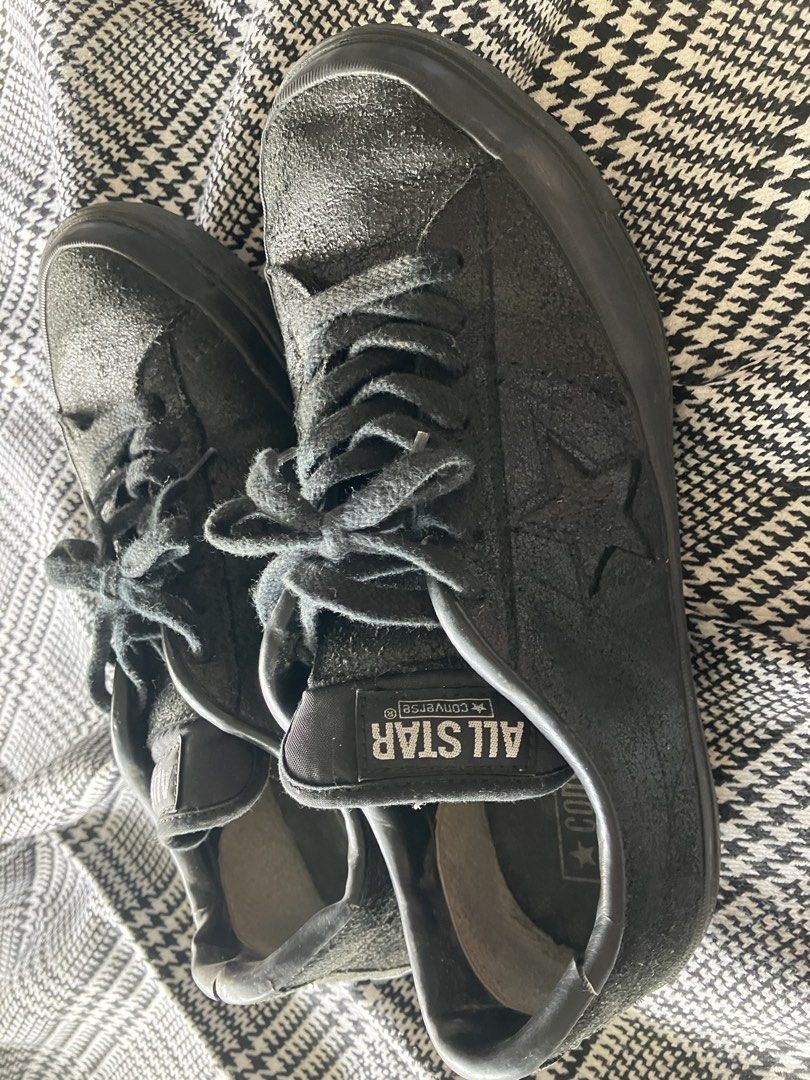 Converse onestar suede black (Category: Sneakers) located in Angeles City. Submitted by jnwsurplus (Listing ID 1463777663, Image 1). Description: Plsss see pictures Freeship.