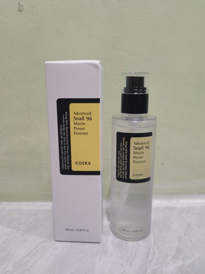 COSRX Advanced Snail 96 Mucin Power Essence 100ml (Category: Face Care) located in Valenzuela. Submitted by nafie330 (Listing ID 1463844512, Image 3). Description: - COSRX Advanced Snail 96 Mucin Power Essence - Contains 96% Snail Secretion Filtrate - Nourishes and revitalizes skin - Promotes smooth and healthy skin - 100ml bottle with convenient pump dispenser - Ideal for your daily skincare routine.