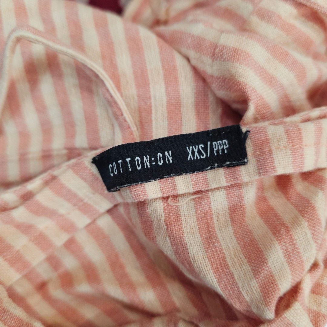 Cotton On Pink Striped Romper (Category: Rompers) located in Makati City. Submitted by goldenbird.001 (Listing ID 1463891603, Image 2). Description: fits medium.