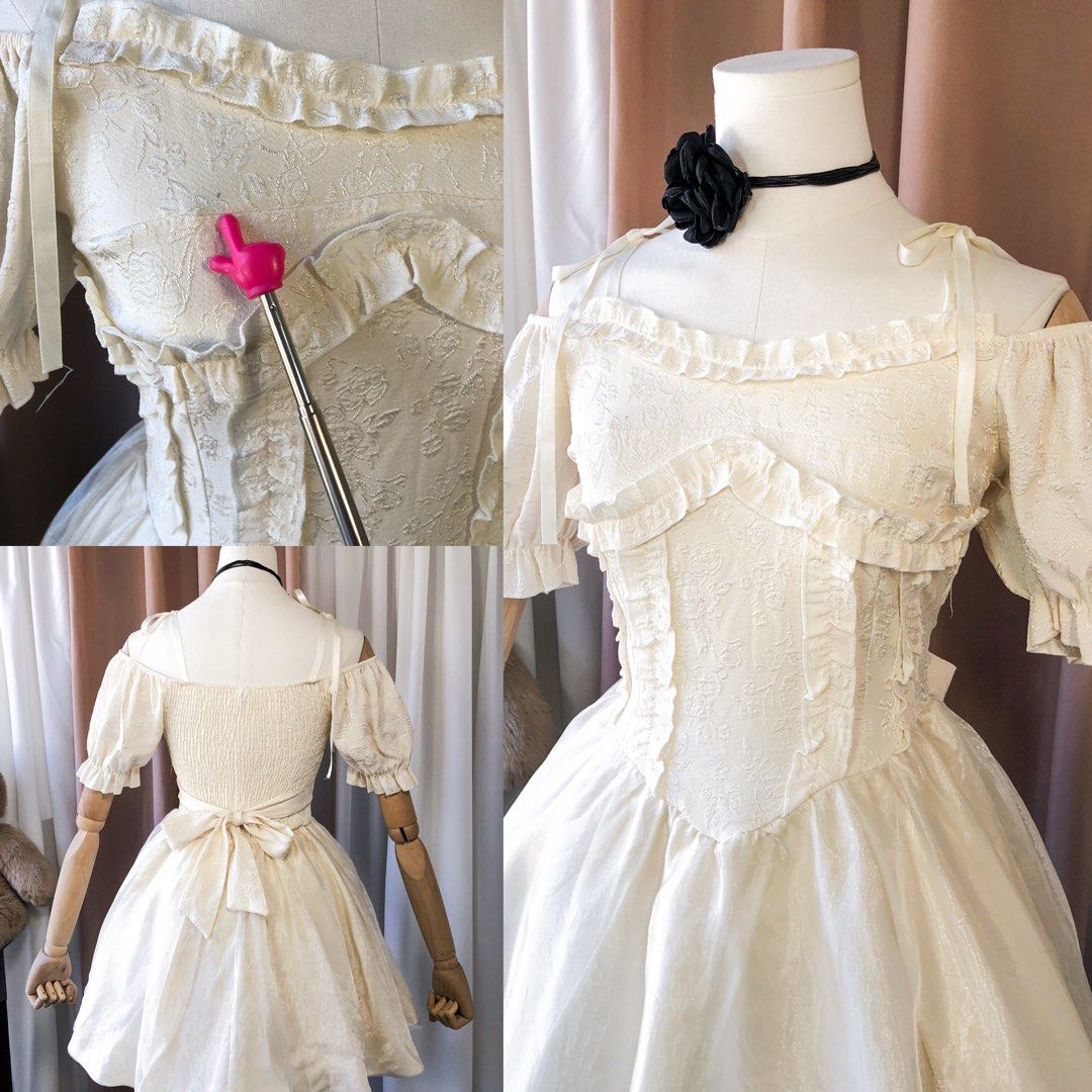 Cream Off-Shoulder Puff Sleeve Dress (Category: Dresses) located in General Trias. Submitted by Ashantyscollezion (Listing ID 1463763687, Image 3). Description: ✏️𝘒𝘪𝘯𝘥𝘭𝘺 𝘕𝘰𝘵𝘦: - 𝘗𝘭𝘦𝘢𝘴𝘦 𝘤𝘩𝘦𝘤𝘬 𝘢𝘭𝘭 𝘥𝘦𝘵𝘢𝘪𝘭𝘴 𝘪𝘯 𝘵𝘩𝘦 𝘤𝘢𝘱𝘵𝘪𝘰𝘯𝘴. - 𝘋𝘪𝘮𝘦𝘯𝘴𝘪𝘰𝘯𝘴 𝘢𝘭𝘳𝘦𝘢𝘥𝘺 𝘰𝘯 𝘵𝘩𝘦 𝘱𝘩𝘰𝘵𝘰. -𝘱𝘦𝘵𝘵𝘪𝘤𝘰𝘢𝘵, 𝘳𝘪𝘣𝘣𝘰𝘯 𝘢𝘯𝘥 𝘰𝘵𝘩𝘦𝘳 𝘴𝘵𝘺𝘭𝘪𝘯𝘨 𝘪𝘵𝘦𝘮𝘴 𝘢𝘳𝘦 𝘯𝘰𝘵 𝘪𝘯𝘤𝘭𝘶𝘥𝘦𝘥. 𝘍𝘰𝘳 𝘧𝘭𝘢�